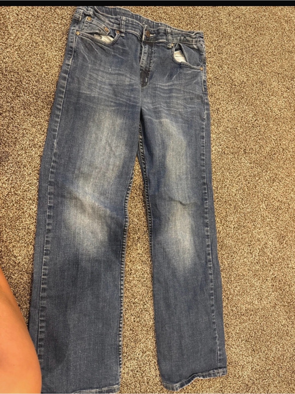 Flypaper Boys Blue Faded Straight-Leg Jeans